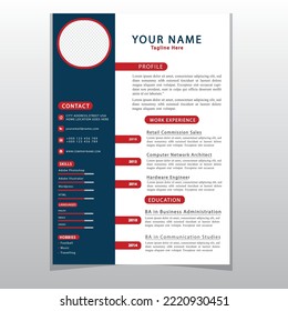 CV Reanudar plantilla elegante diseño elegante currículum profesional Vector