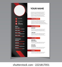 CV Resume template elegant stylish design business resume Vector