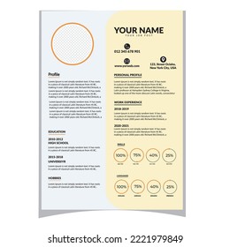 CV Reanudar plantilla elegante diseño elegante currículum profesional Vector