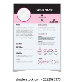 CV Resume template elegant stylish design business resume Vector