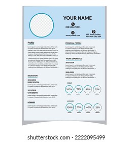 CV Resume template elegant stylish design business resume Vector