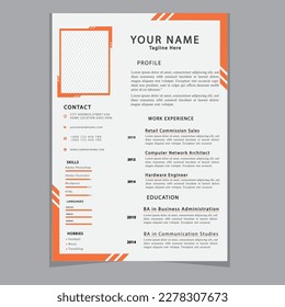 CV Resume template elegant stylish design business resume Vector
