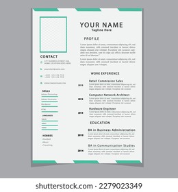 CV Resume template elegant stylish design business resume Vector