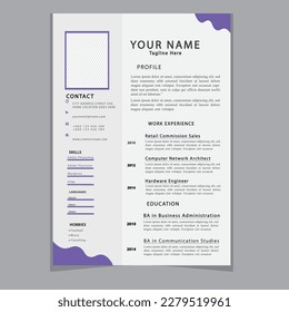 CV Resume template elegant stylish design business resume Vector