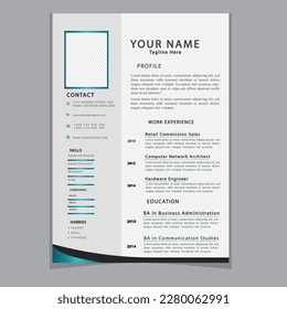 CV Resume template elegant stylish design business resume Vector