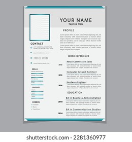 CV Resume Vorlage elegantes Design Business Wiederaufnahme Vector