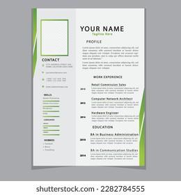 CV Resume template elegant stylish design business resume Vector