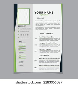 CV Resume template elegant stylish design business resume Vector