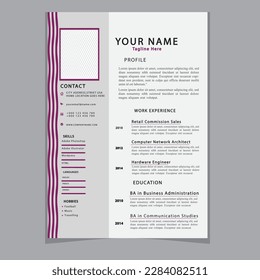 CV Resume Vorlage elegantes Design Business Wiederaufnahme Vector