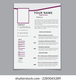 CV Resume template elegant stylish design business resume Vector