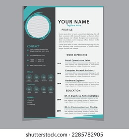 CV Resume template elegant stylish design business resume Vector