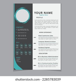 CV Resume template elegant stylish design business resume Vector