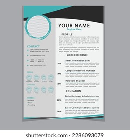 CV Resume template elegant stylish design business resume Vector