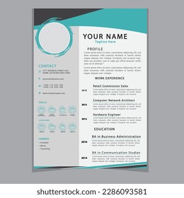 CV Resume template elegant stylish design business resume Vector