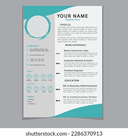 CV Resume Vorlage elegantes Design Business Wiederaufnahme Vector