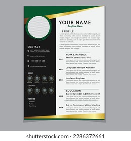 CV Resume template elegant stylish design business resume Vector