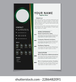 CV Resume template elegant stylish design business resume Vector
