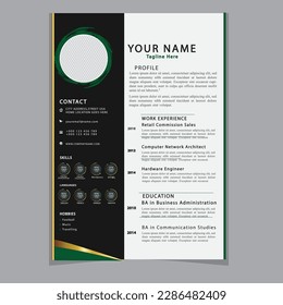 CV Resume Vorlage elegantes Design Business Wiederaufnahme Vector