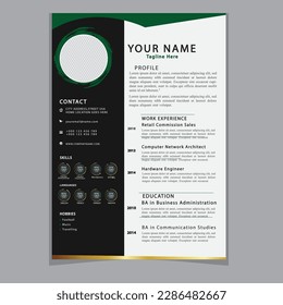 CV Resume Vorlage elegantes Design Business Wiederaufnahme Vector