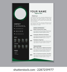 CV Resume template elegant stylish design business resume Vector