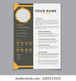 CV Resume template elegant stylish design business resume Vector