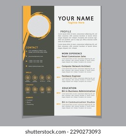 CV Resume template elegant stylish design business resume Vector