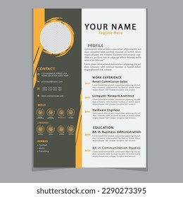 CV Resume Vorlage elegantes Design Business Wiederaufnahme Vector