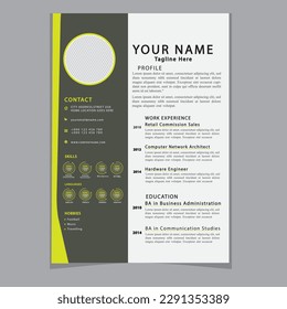 CV Resume template elegant stylish design business resume Vector