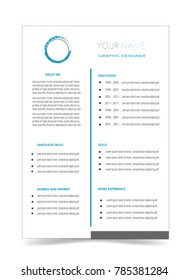 cv resume template illustration vector