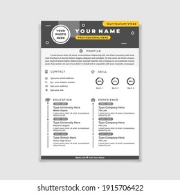 cv resume template minimalist gray color. professional cv resume simple layout gray color. simple gray professional resume design. A4 cv resume template editable gray color