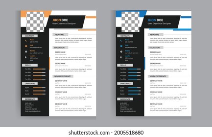 CV Resume Template , Professional Resume Resume Design 