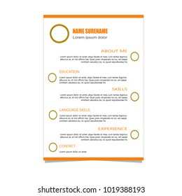 cv resume template vector