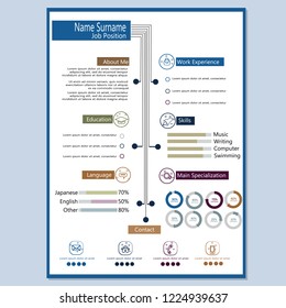cv resume template vector
