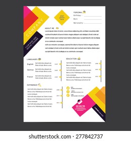 CV, Resume template , vector