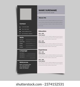 CV Resume vector Graphic Templates