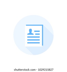 CV, resume vector icon