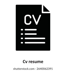 Cv resume Vector Icon which can easily modify or edit
