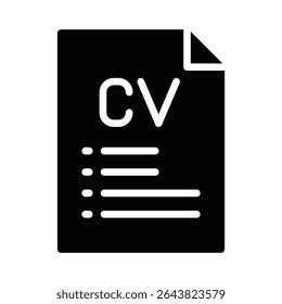 Cv resume Vector Icon which can easily modify or edit

