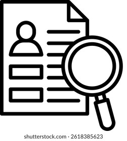 Cv Review Icon Line Vector Illustration