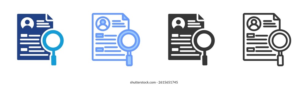 Cv Review icon set multiple style collection