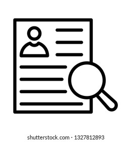 CV search  line icon