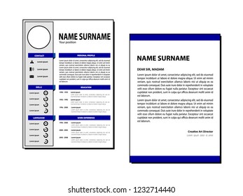 Cv Simple Template Stock Vector (Royalty Free) 1232714440 | Shutterstock