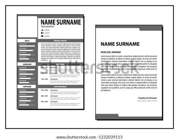 Cv Simple Template Stock Vector Royalty Free 1232039113 Shutterstock Cv simple template stock vector royalty free 1232039113 shutterstock