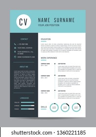 cv template design resume