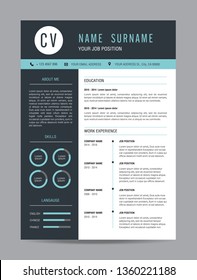 cv template design resume