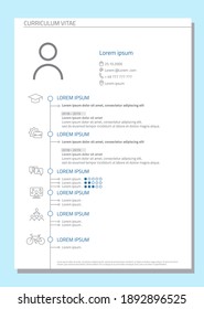 CV template , vector illustration