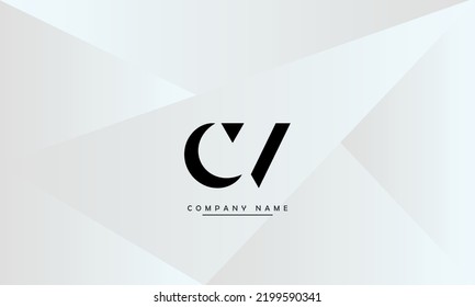 CV, VC Abstract Letters Logo Monogram