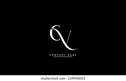 CV, VC Abstract Letters Logo Monogram