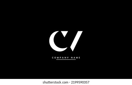 CV, VC Abstract Letters Logo Monogram