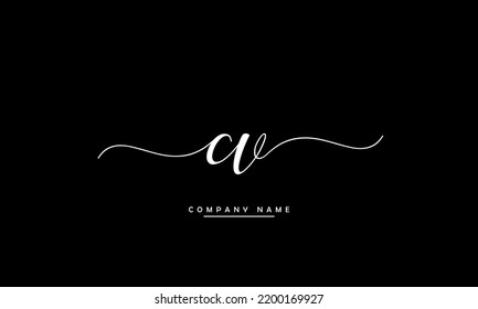 CV, VC Abstract Letters Logo Monogram